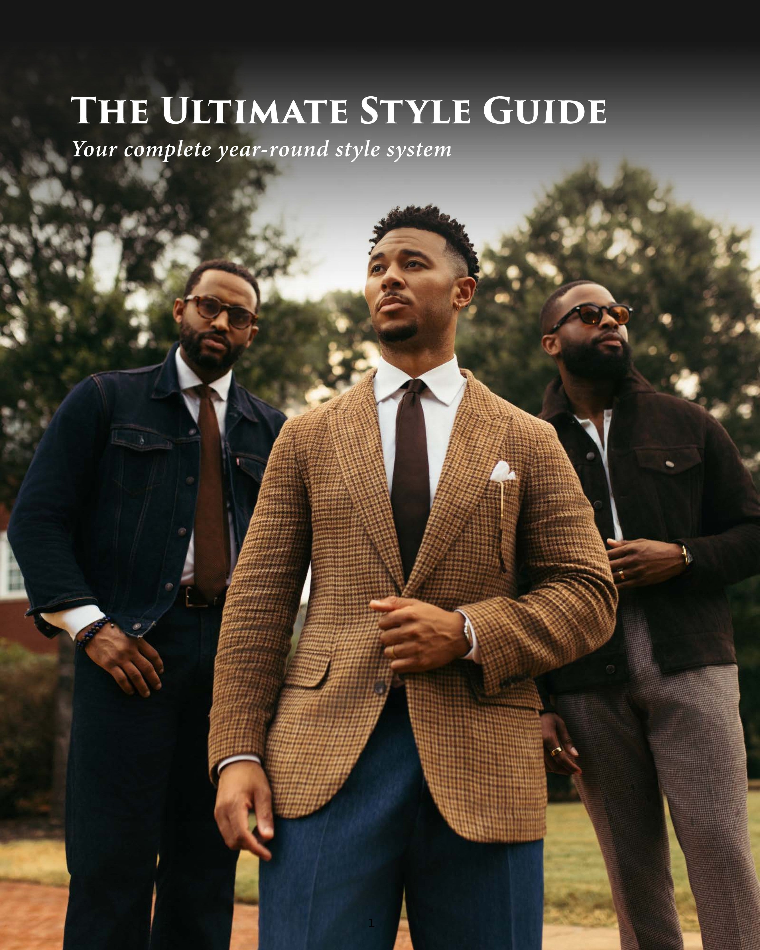 The Ultimate Style Guide cover: three well-dressed men in tailored jackets